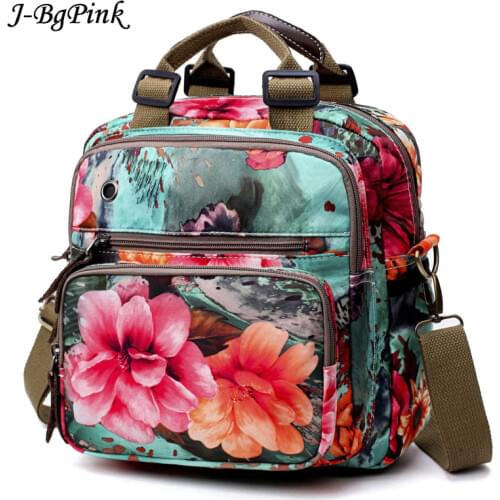 Large Capacity Women Backpack 2019 New Multifunction Rose flowerBackpacks Bags For Women Waterproof Canvas Backpacks Mochilas