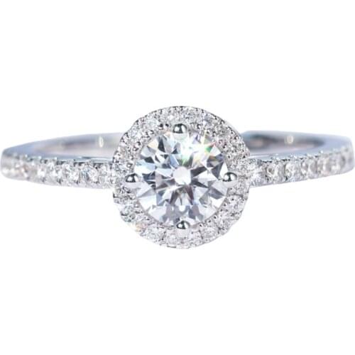 Authentic S925 Sterling Silver Women Rings Net Celebrity Same Engagement Wedding Carat Moissanite Diamond Fine Jewelry Luxury