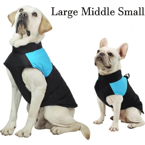 Winter Dog Pets Clothes Clothing for Small Large Dogs Waterproof Pet Jacket Dog Coat Chihuahua Padded Vest Zipper Jacket Coat