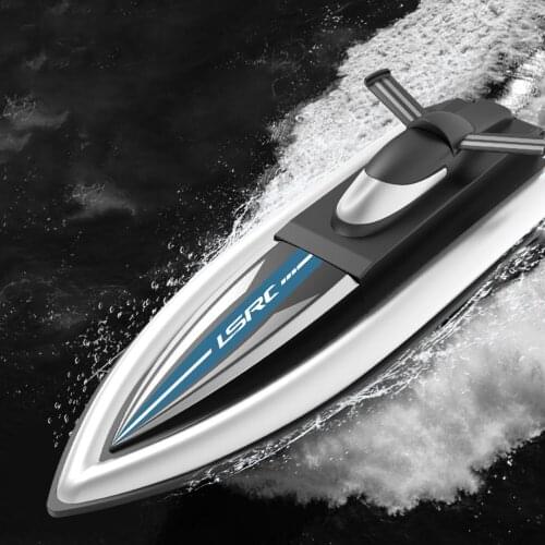 1 Set Creative Remote Controlling High Speed Racing Boat Waterproof Rechargeable Electric Boats Model Plaything Racing Boat Toys