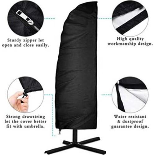 190cm Outdoor Patio Umbrella Waterproof Protective Cover With Zipper For Garden Cantilever Parasol Umbrellas Case