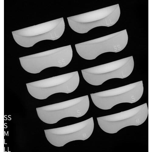 5 Pairs Silicone Eyelash Perm Pad Curler Curling Root Lifting False Fake Eyelash Shield Pad 3D Eyelash Curler Accessories Tools