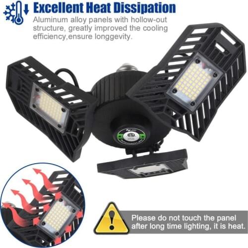 60W/80W Led Garage Lights E26 LED High Bay Light Garage Lamp AC85-265V Waterproof Industrial Lighting 6000/8000LM For Warehouses