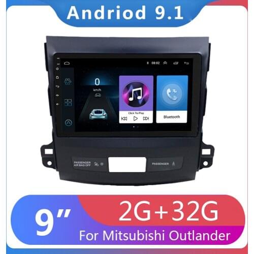 2GB+32GB for Mitsubishi Outlander xl 2 2005-2011 2din 9" Car Radio Multimedia video player GPS Navigation 2 din Android 9.1 WIFI