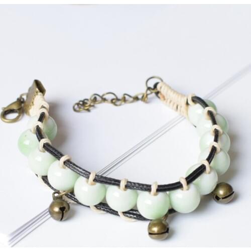 New fashion hot bells ceramic woven bracelets small fresh girlfriends beaded bracelet personality women jewelry