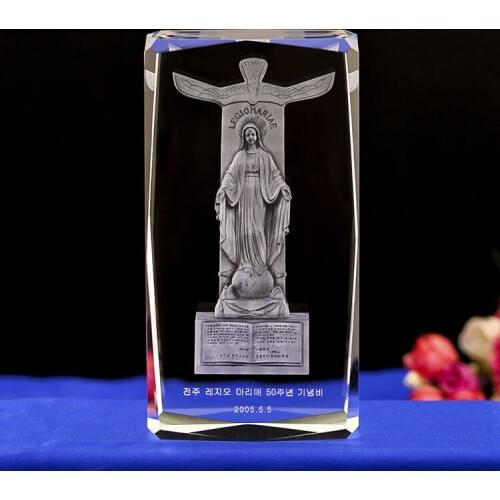 Efficacious HOME family Talisman Korea Fatima lady guadalupe The Virgin Mary Religious Figurine 3D Crystal statue -free ship