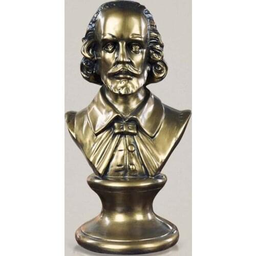 European character Shakespeare head ornaments sculpture American country to study the living room bookcase desk accessories