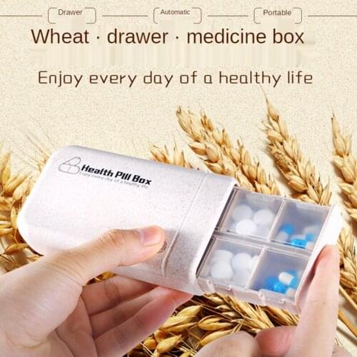 Weekly Drawer Portable Pill Box Automatic Medicine Box Pill Case Container Drug Tablet Dispenser Medicine Box Pill Organizer Box