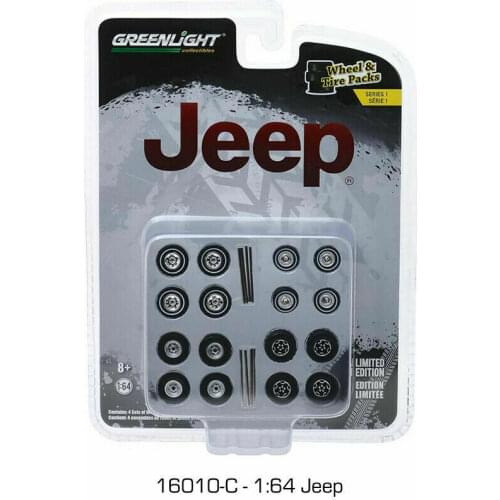 GreenLight 1:64 Auto-Body Shop Series 1 J EEP Wheel & Tire Pack alloy toy car toys for children diecast model car Birthday