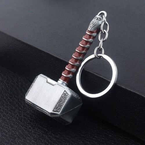 Thor Hammer Metal Keychain Men Women Car Keyring Movie Fans Accessories