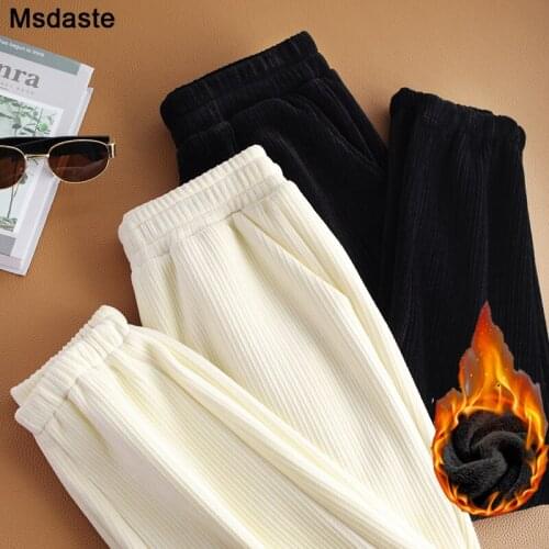 MsDaste Women's Velvet Trousers