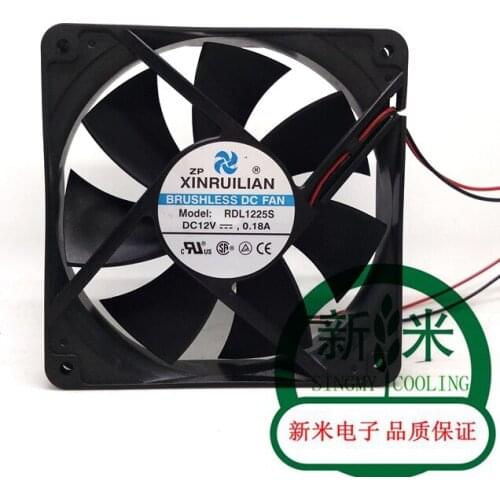NEW XINRUILIAN 12025 12CM high air volume silence RDL1225S 12V 0.18A 2lines cooling fan