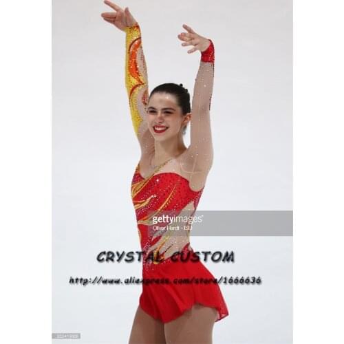 Crystal Custom Figure Skating Dress Girls New Brand Ice Skating Clothes For Competition DR4698