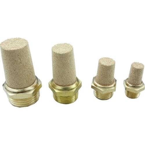 Pneumatic Exhaust Muffler Brass Silencer Fitting Noise Filter Reducer Connector M5 1/8'' 1/4'' BSPT Thread