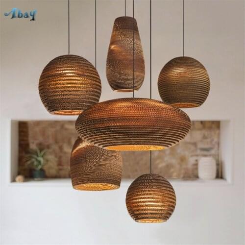 Southeast Asian Woven Paper Bare Pupa Pendant Lights Thai Room Bedroom Living Room Japanese Style Coffee Hanging Lamps Fixtures