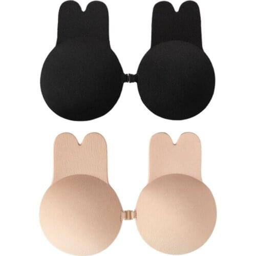 Rabbit Ear Pull-up Chest Stick Breathable Breast Petals Convergent Type Nudebra Aunty-droop Nipple Cover Invisible Bra Stick 30