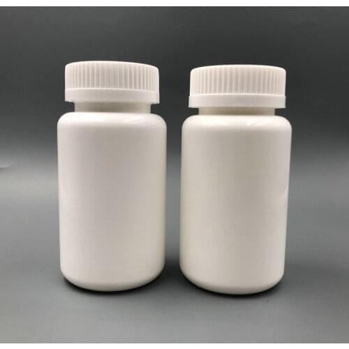 5pcs 100cc 100g 100ml HDPE White Pharmaceutical Empty Pill Bottle Capsules Container, Plastic Pill Bottles with CRC Cap