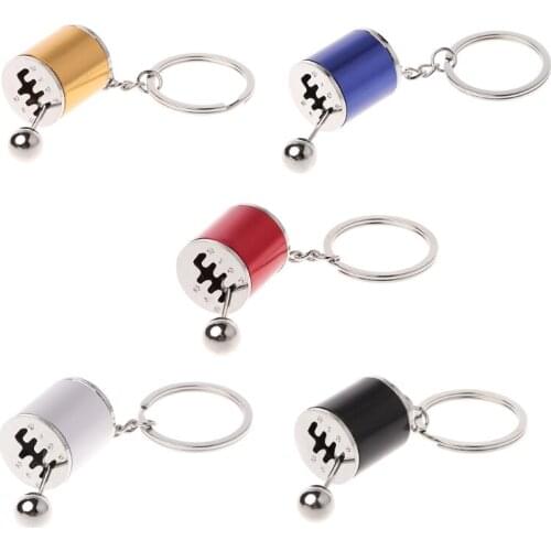 5 Colors Manual Transmission Gear Lever Keychain Gearbox Shift Lever Key Holder