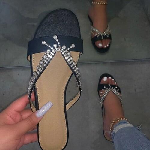 DDYZHY Women sandals summer shoes flat pearl sandals comfortable beaded slippers women casual sandals flip flops beach