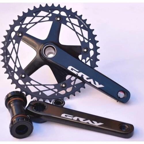 Track Bike Crankset 144 BCD 49T 165mm Sprocket Aluminum Single Speed Bike Track Bicycle Road Bike Fixed Gear Chainwheel Cranks