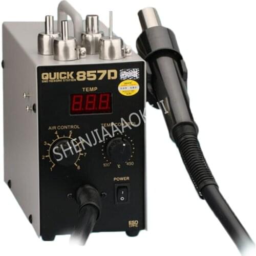 Led digital Display SMD Brushless Hot Air Rework Station with Soldering Iron and Heat Gun for Cell Phone Repair