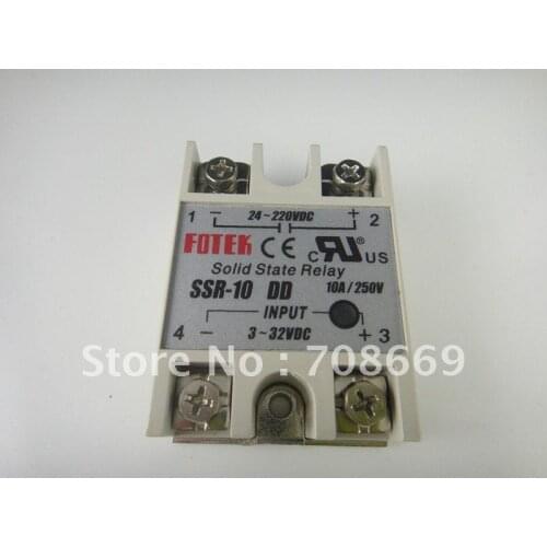 Solid State Relay SSR-10DD DC-DC 10A 3-32VDC 24-220VAC