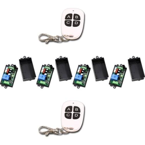 Smart Home AC110V 220V 1CH RF Wireless Remote Switch Radio ON/OFF 2Transmitter & 4Receiver 315/433mhz
