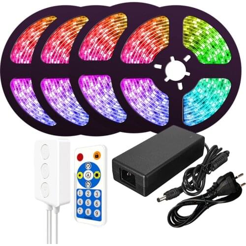 WS2811 LED Strip Light SP601E Bluetooth Music APP Control RGB IC Led Light Kit for Room TV Bedroom Party Kitchen 10M 15M 20M