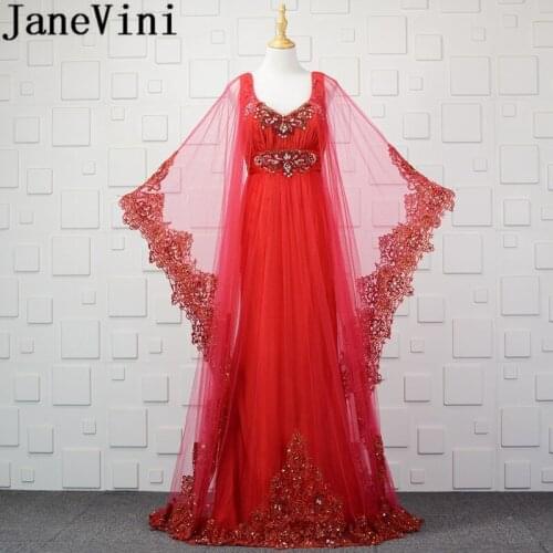 JaneVini Luxurious Beading Saudi Arabia Mother of The Bride Dresses for Weddings A Line Lace Appliques Women Evening Party Gowns