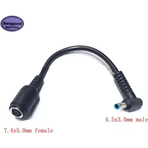 Lot 1/10PCS 7.4x5.0mm to 4.5x3.0mm Female to Male Tip Power Adapter Converter Cable for HP Laptop Stream Pavilion Envy Elitebook