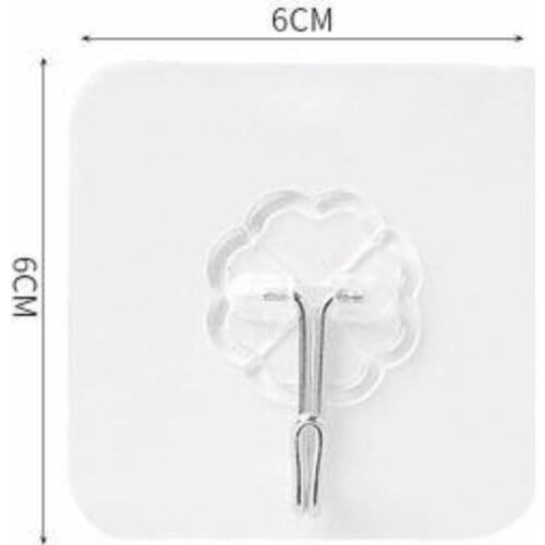 5/10Pcs 6x6cm Transparent Strong Self Adhesive Door Wall Hangers Hooks Suction Heavy Load Rack Cup Sucker for Kitchen Bathroom