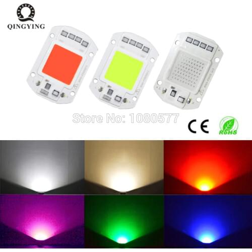5PCS-10PCS AC220V 50W Smart IC LED Cob Chip Lamp AC 220V 50 W Red Green Blue Warm White Light For LED Flood light Outdoor Light