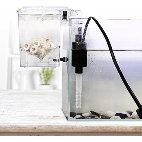 Aquarium Hang-on Isolation Breeder Box Floating Baby Fish Shrimp Hatchery Isolation Feedin Box for Aquarium with Water Pump