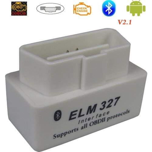 Mini Elm327 Bluetooth Obd2 Car Diagnostic Scanner For Android Elm 327 V2.1 OBDII elm-327 Obd 2 White Auto Code Diagnostic Tool