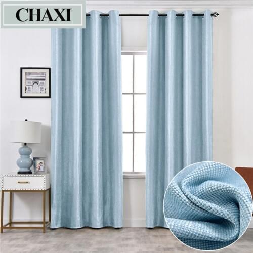 CHAXI 70%-80% Blackout Soft Curtains for Living Room Simple Modern Bedroom Window Curtains kitchen Curtains Blinds Custom Made