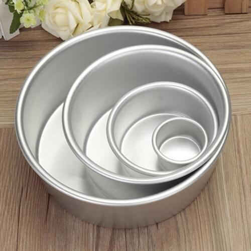 Aluminum Alloy Die Round 2/4/6/8Inch Cake Mold Cake Template Baking Dish Baking Mould Pan for Pattern Bakeware Tool equipment