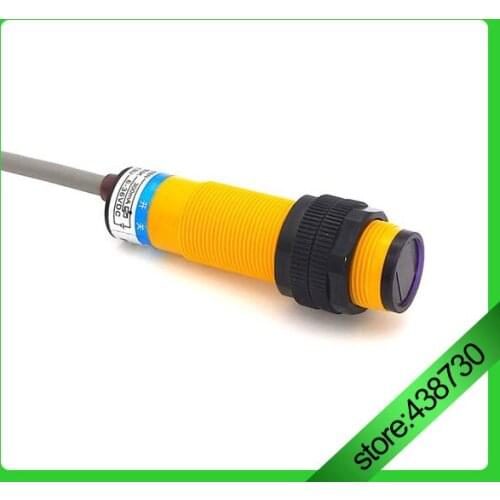 1pc Photoelectric Switch E3F-DS10C4 6-30VDC Sensor M18 NPN NO 3 Wires Diffuse Reflection Infrared Switch 10cm Detection Distance
