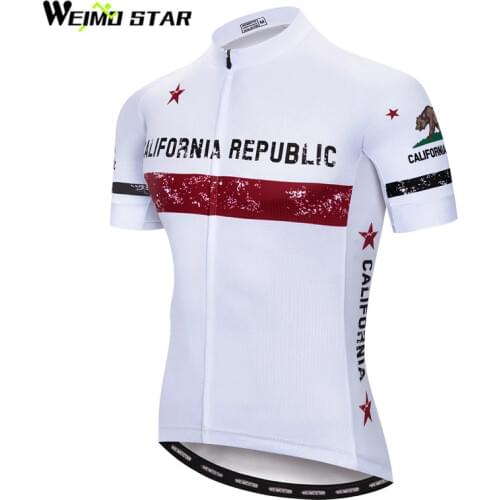 Weimostar CALIFORNIA REPUBLIC Team Cycling Jersey Men Summer mtb Bike Jersey Quick Dry Anti-sweat Bicycle Shirt Cycling Clothing