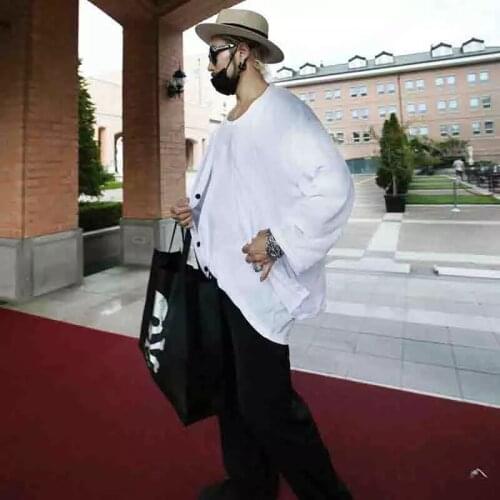 Mens new solid color single breasted cool loose cardigan sunscreen clothing versatile fashion youth Thin Long Sleeve