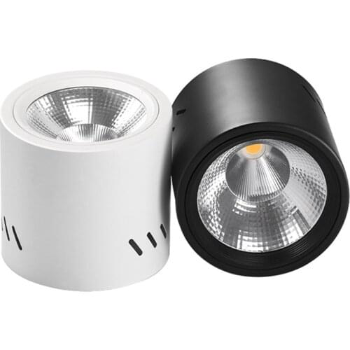 Surface Mounted Round LED COB Downlight 10W 15W 18W 24W Dimming AC 85-265v Ceiling Lamp Spotlight 40° For Shopping Mall Lighting