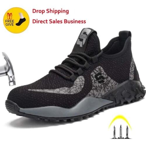 XPUHGM Mens Women Light Weight Outdoor Plus Size steel Toe Anti Smashing Working Shoes Men Puncture Proof Safety Boots Shoes