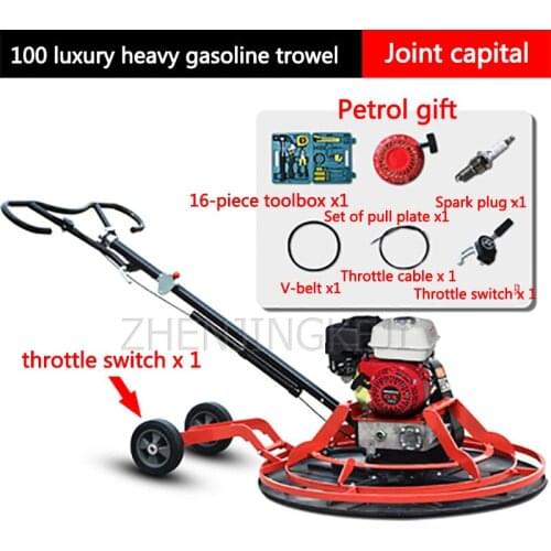 Gasoline Concrete Ground Troweling Machine Floor Cement Pavement Close up Compaction Pulping Smoothing Machine Polisher Tools
