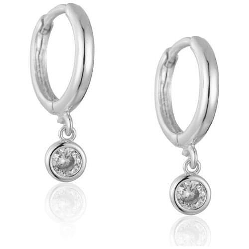 Fashion Brilliant Crystal Zircon Small Hoop Earrings Female Simple Metal Korean Style Earrings Minimalist Jewelry 2021