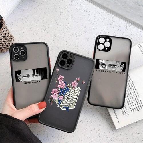 Anime Japan Attack on Titan Soft Bumper Phone Case for IPhone 11 Pro 12 XS MAX 7 X SE20 XR 6 8Plus Transparent Cover Coque Capas