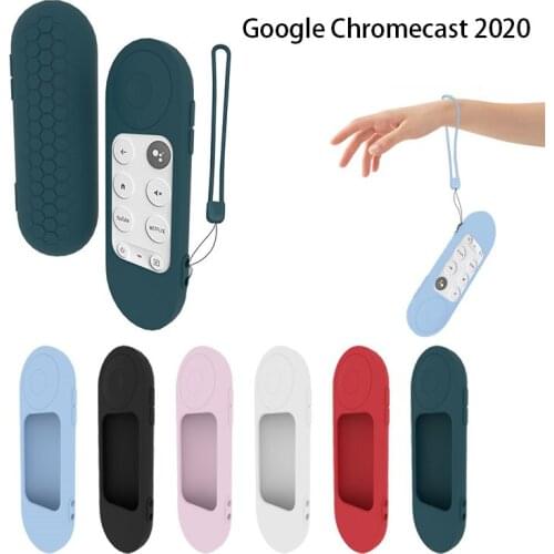 Anti-Lost Case Soft Silicone Case For Google Chromecast TV 2020 Voice Remote Control Shockproof Protective Cover For Chromecast