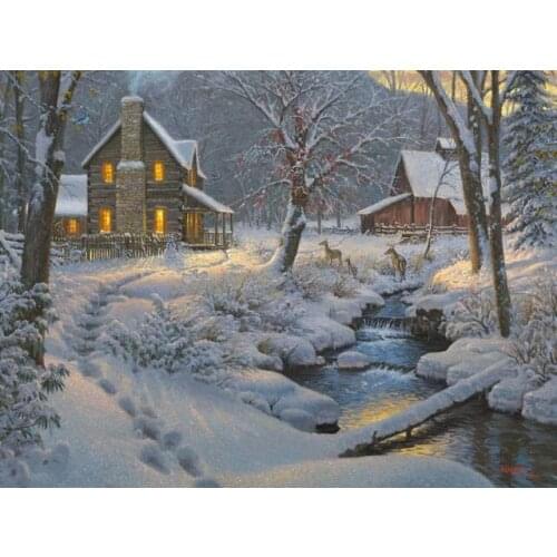 Full square wall stickers Cuadros haft diamentowy 5D diamond painting Cross stitch kit set tools landscape animal Mosaic house