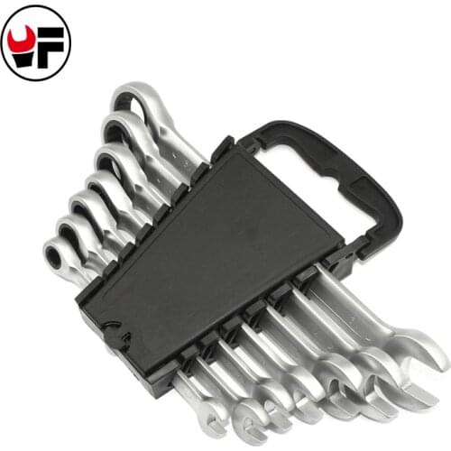 7pcs The Key Ratchet Combination Wrench Set To Repair Auto Repair Hand Tool A Set OF Keys 8,10,12,13,15,17,19 D6102