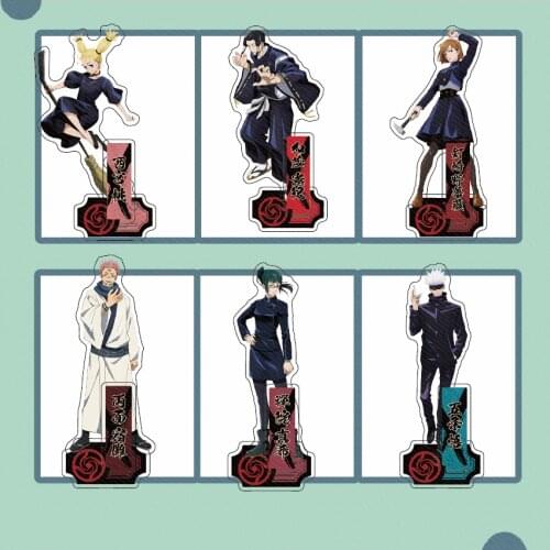 NEW Anime Jujutsu Kaisen Cartoon Comic Stand Model Plate Acrylic Desktop Toy Cosplay Itadori Yuji Fushiguro Megumi Gojo Satoru