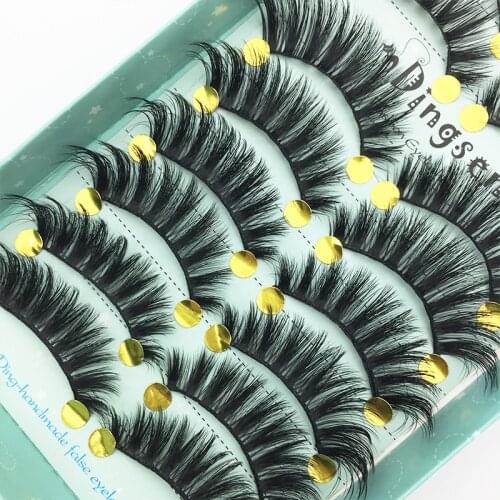 NEW 5/8/10Pairs 3D Faux Mink Eyelashes Soft Mink Hair False Eyelashes Natural Messy Eye lashes Mink Eyelashes maquiagem makeup
