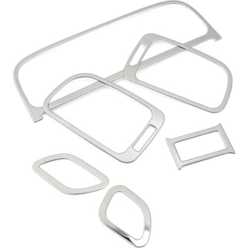 New 6pcs Stainless Steel Car Interior Air conditioning vent Trim Air Outlet Cover For VW Volkswagen Polo 2011-2017 6R